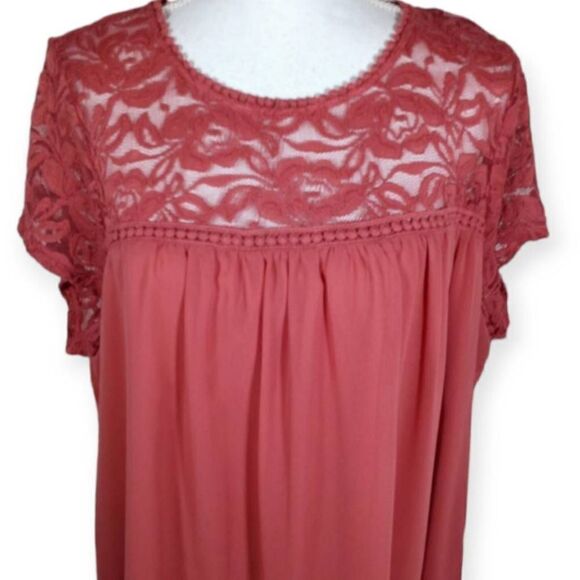 A.U.W. ROSE/PINK SHIFT DRESS SZ.2X EUC - Picture 2 of 8